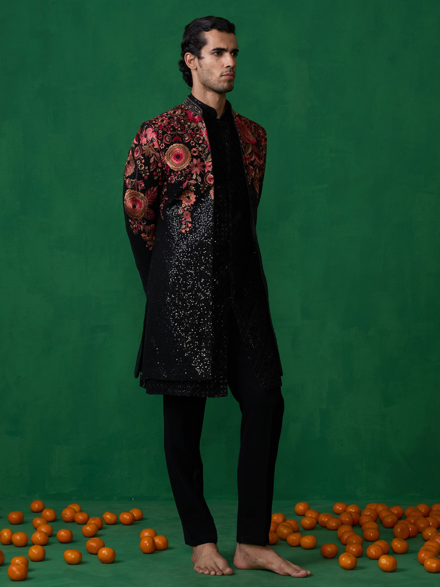 ROSE BLACK INDOWESTERN SET