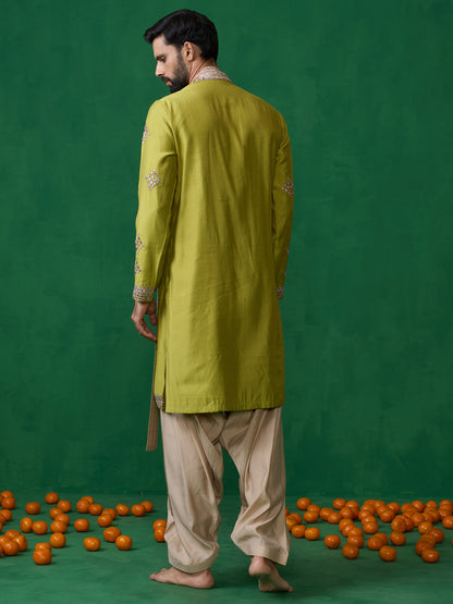 DARPAN NEON GREEN KURTA SET