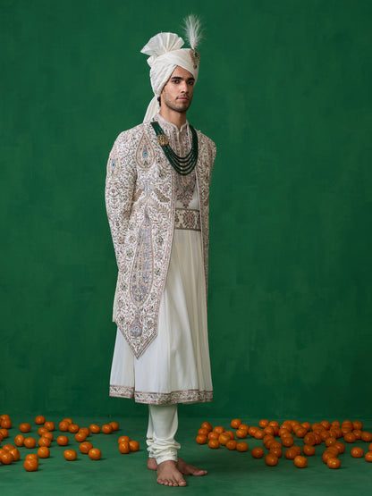 SHAHI IVORY SHERWANI SET