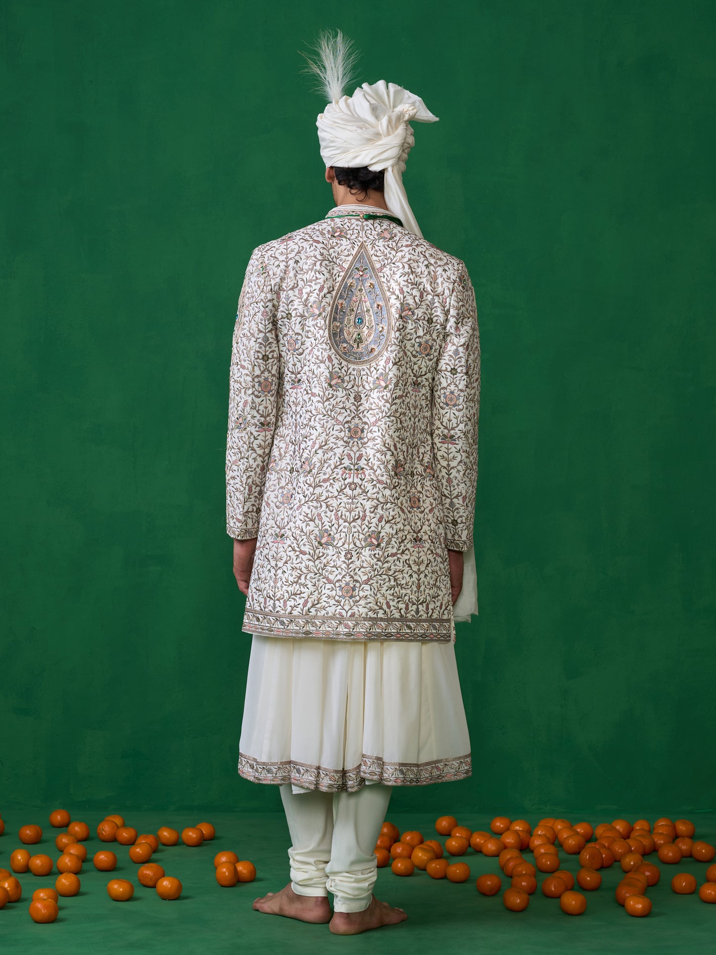 SHAHI IVORY SHERWANI SET