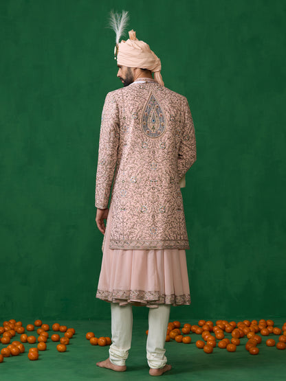 SHAHI PINK SHERWANI SET