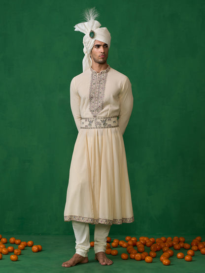 PICHWAI GOLD SHERWANI SET