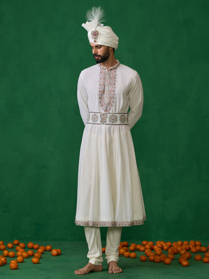 KATHAKALI BEIGE SHERWANI SET