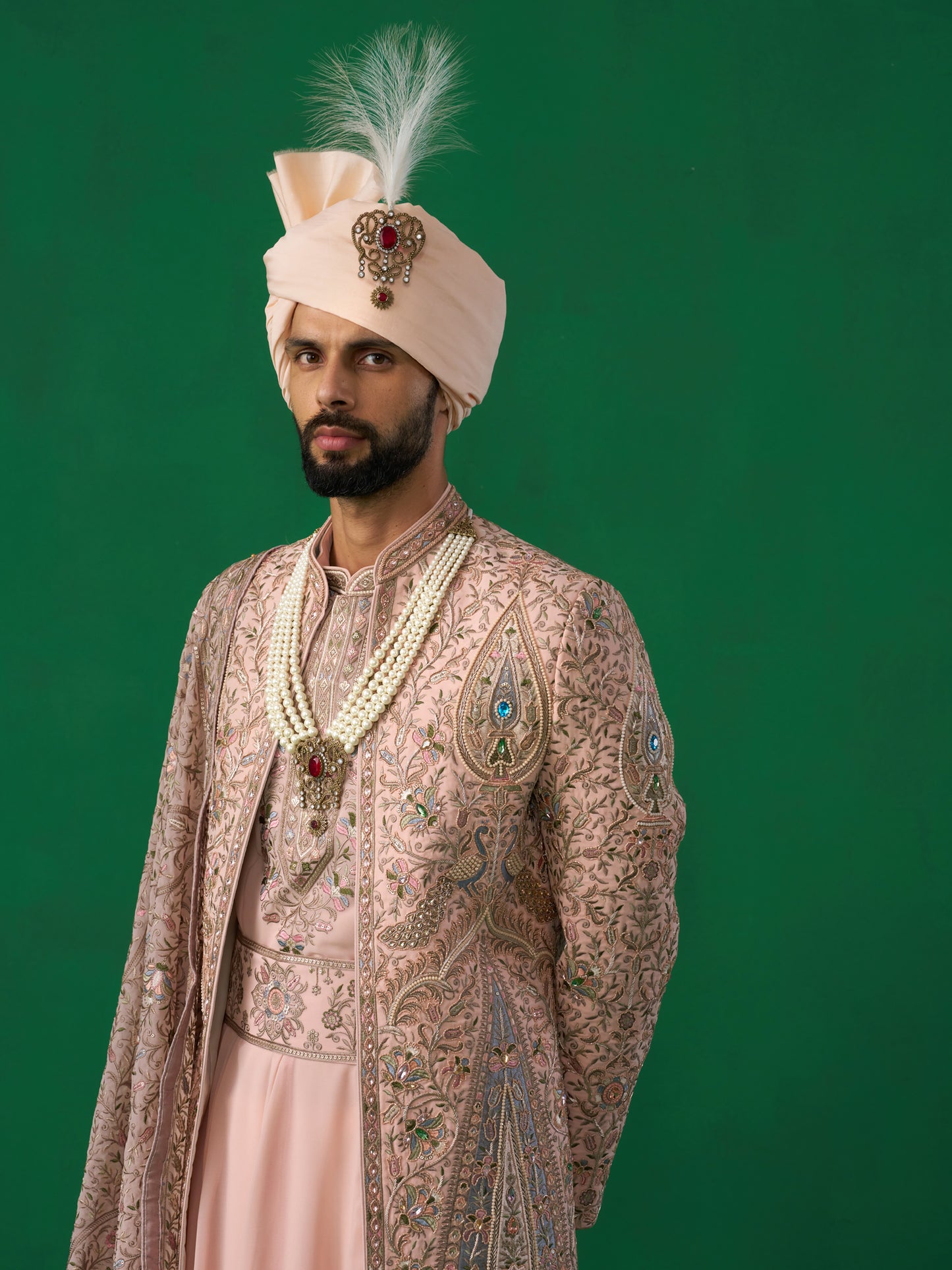 SHAHI PINK SHERWANI SET