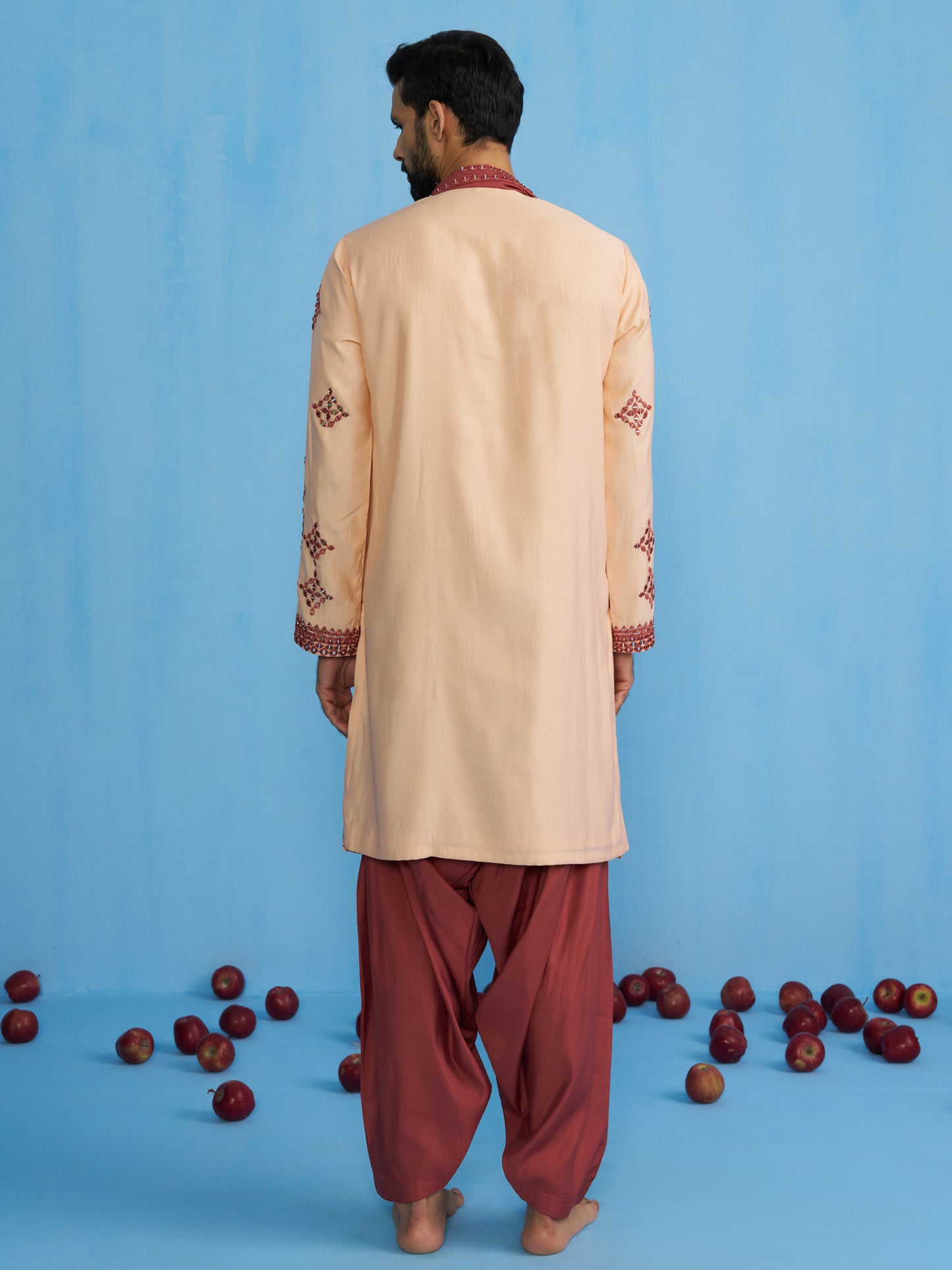 DARPAN PEACH KURTA SET
