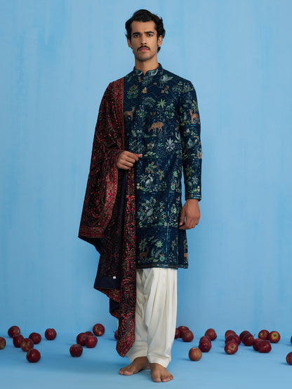 SWAN NAVY BLUE KURTA SET