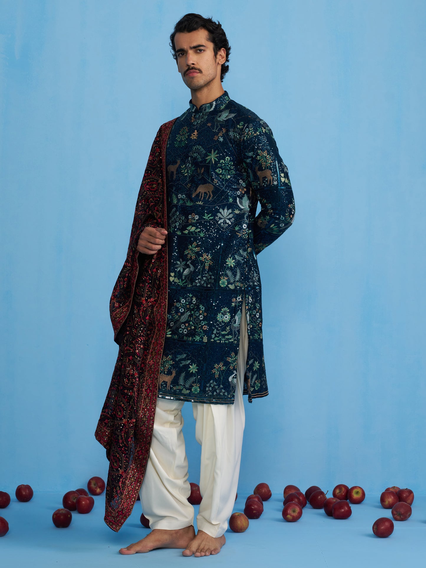 SWAN NAVY BLUE KURTA SET