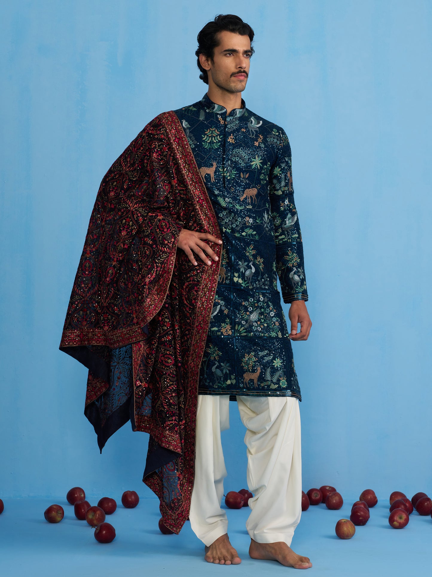 SWAN NAVY BLUE KURTA SET