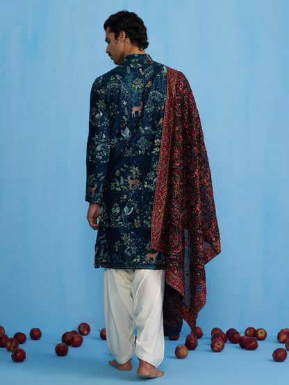 SWAN NAVY BLUE KURTA SET