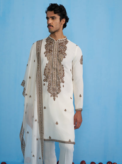 ARABIC IVORY KURTA SET