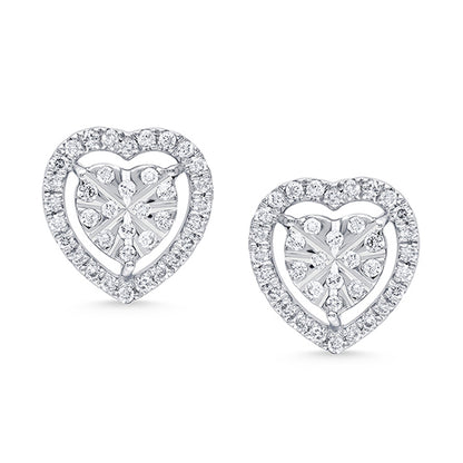 HEART SHAPED DIAMOND EARRINGS