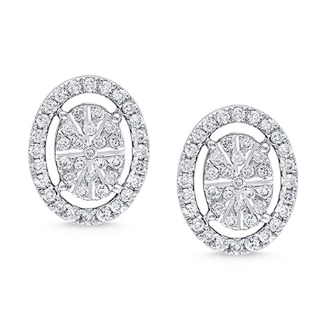 OVAL SHAPED DIAMOND EARRINGS