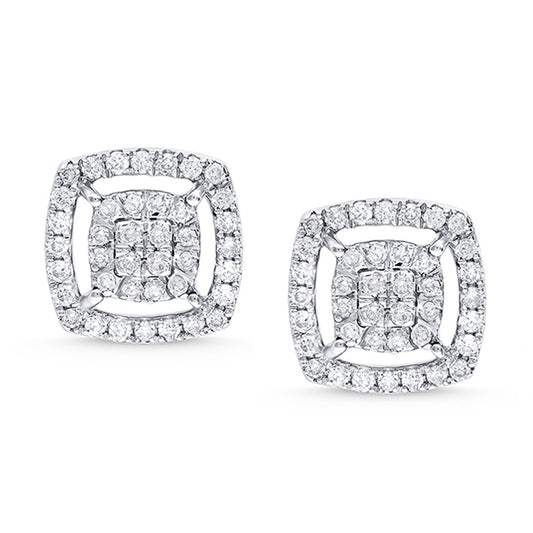 CUSHION SHAPED DIAMOND EARRINGS