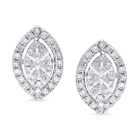 MARQUISE SHAPED DIAMOND EARRINGS