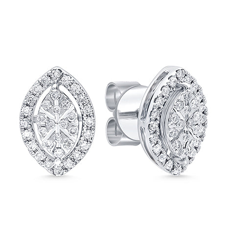 MARQUISE SHAPED DIAMOND EARRINGS