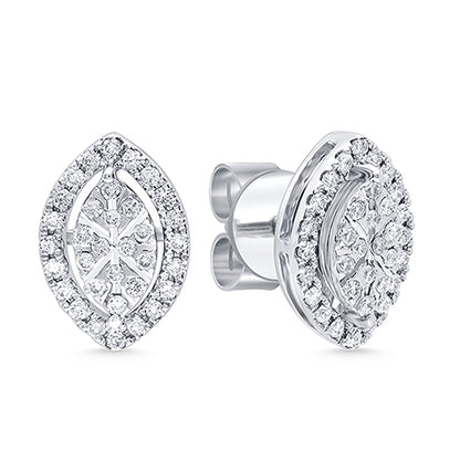 MARQUISE SHAPED DIAMOND EARRINGS