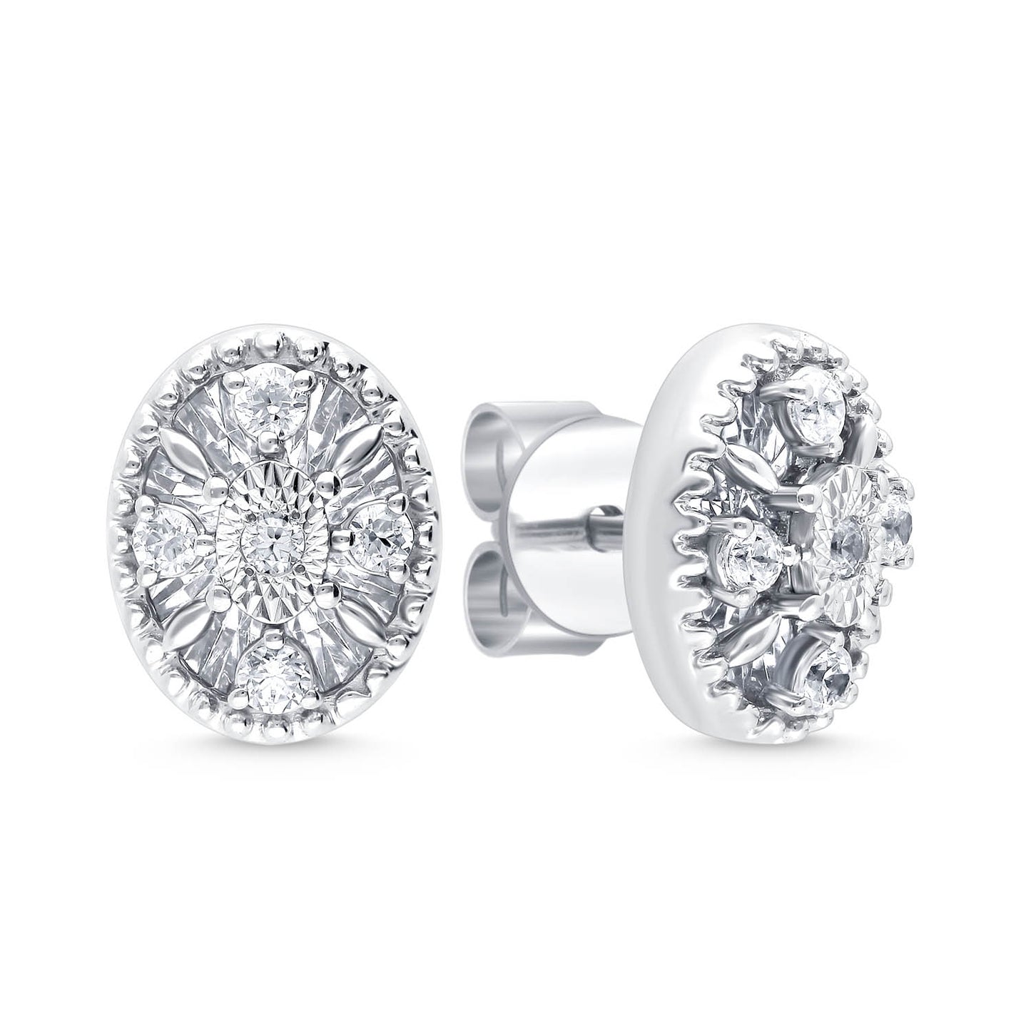 OVAL DIAMOND EARRINGS