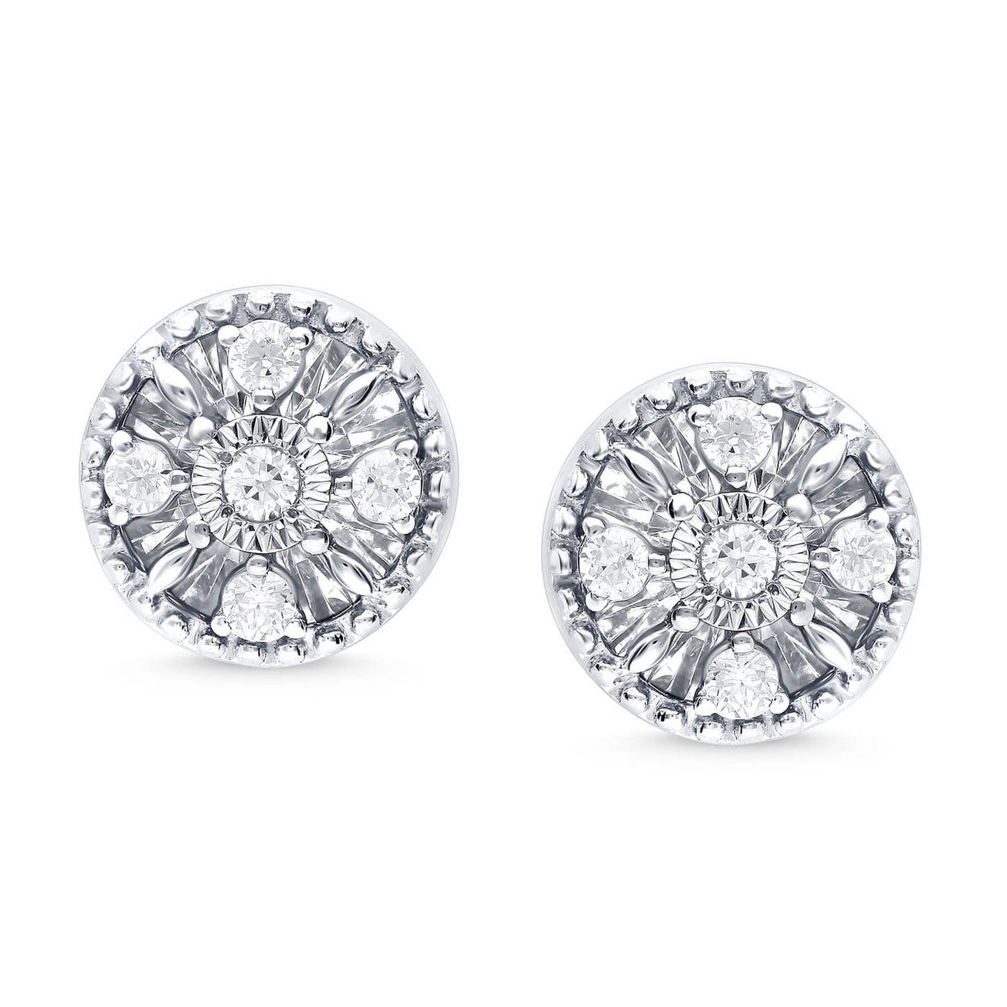 CIRCLE OF BLOOM DIAMOND EARRINGS