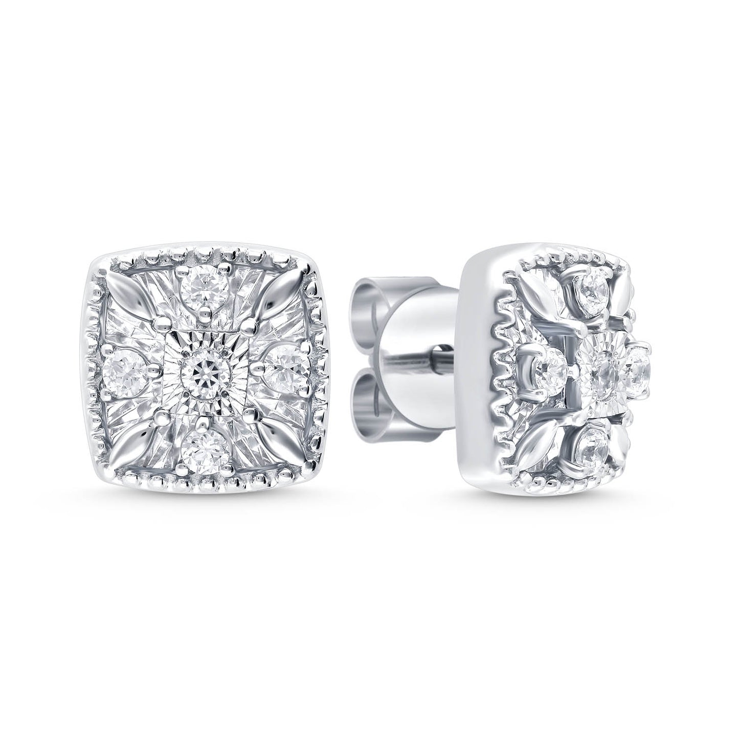 CUSHION DIAMOND EARRINGS