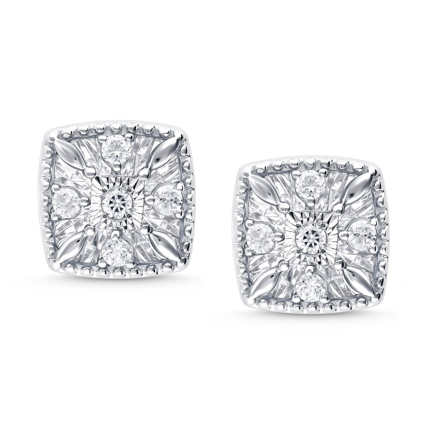 CUSHION DIAMOND EARRINGS