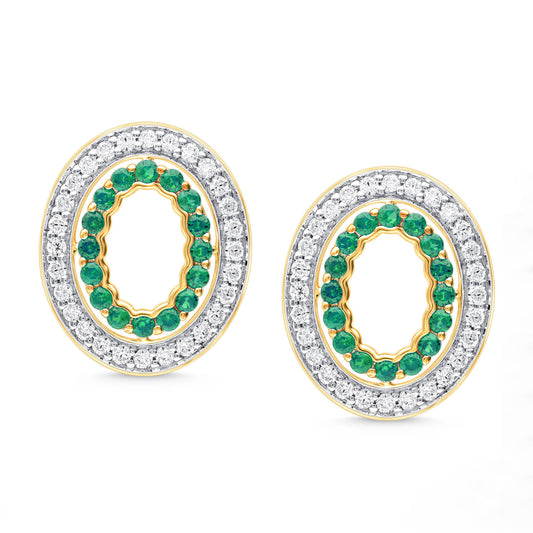 OVAL DIAMOND EARRINGS