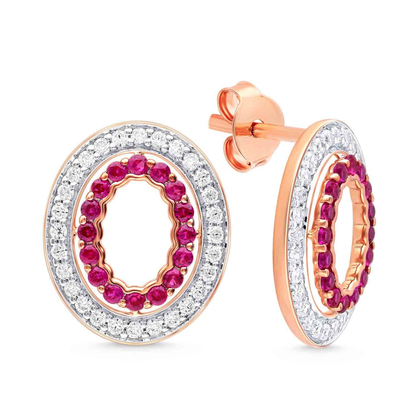 OVAL DIAMOND EARRINGS