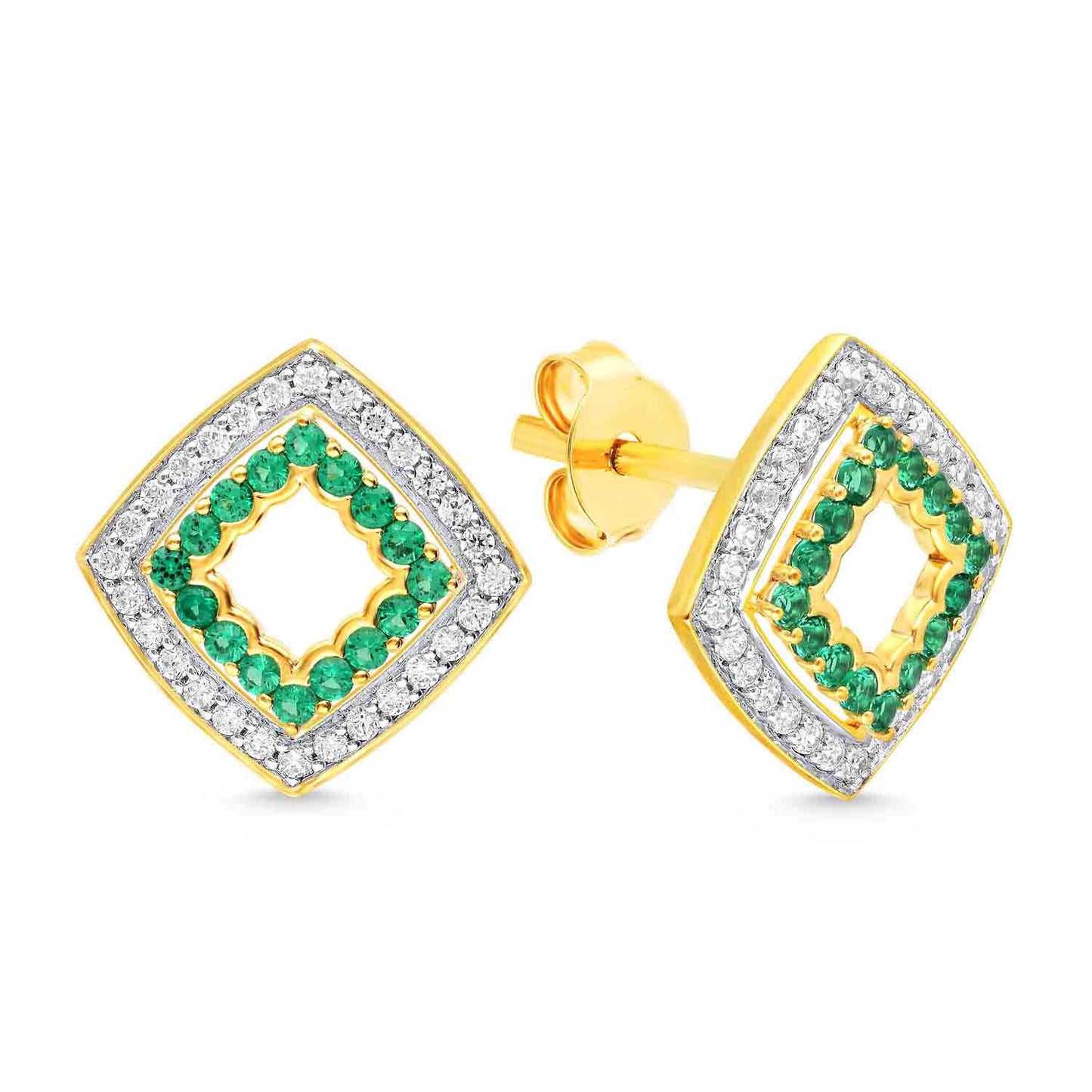 CUSHION DIAMOND EARRINGS