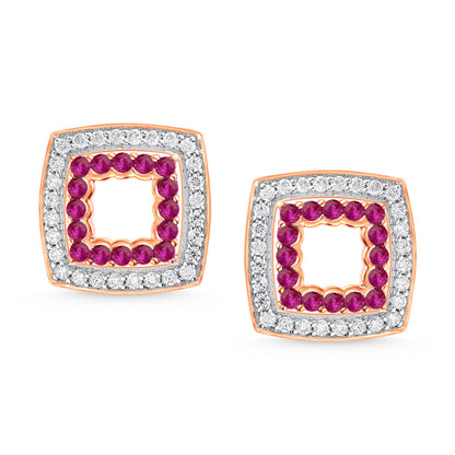 CUSHION DIAMOND EARRINGS