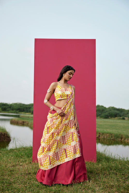 YELLOW LEHANGA