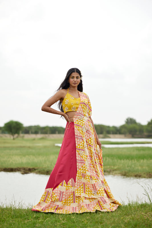 YELLOW LEHANGA