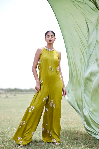 GREEN JUMPSUIT