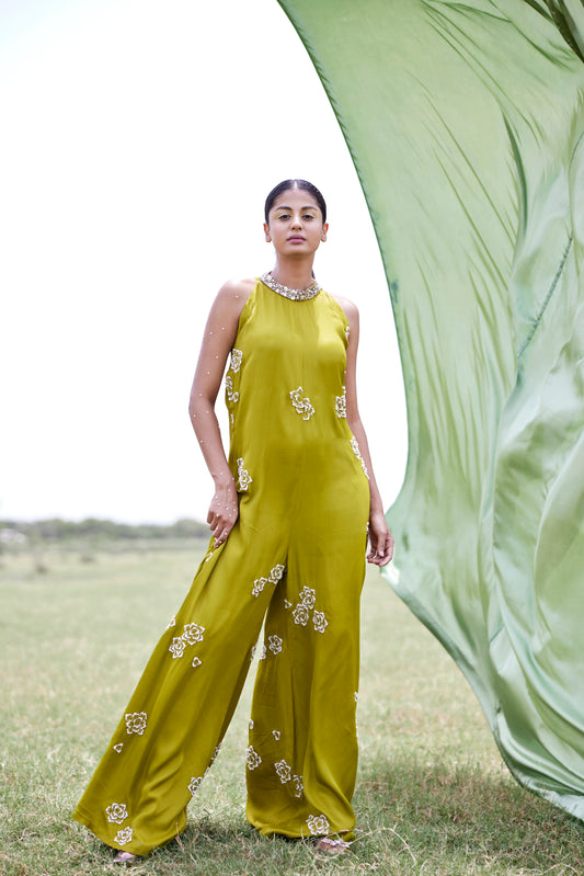 GREEN JUMPSUIT