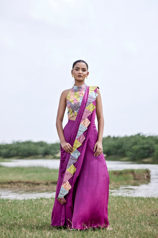 MAGENTA SAREE