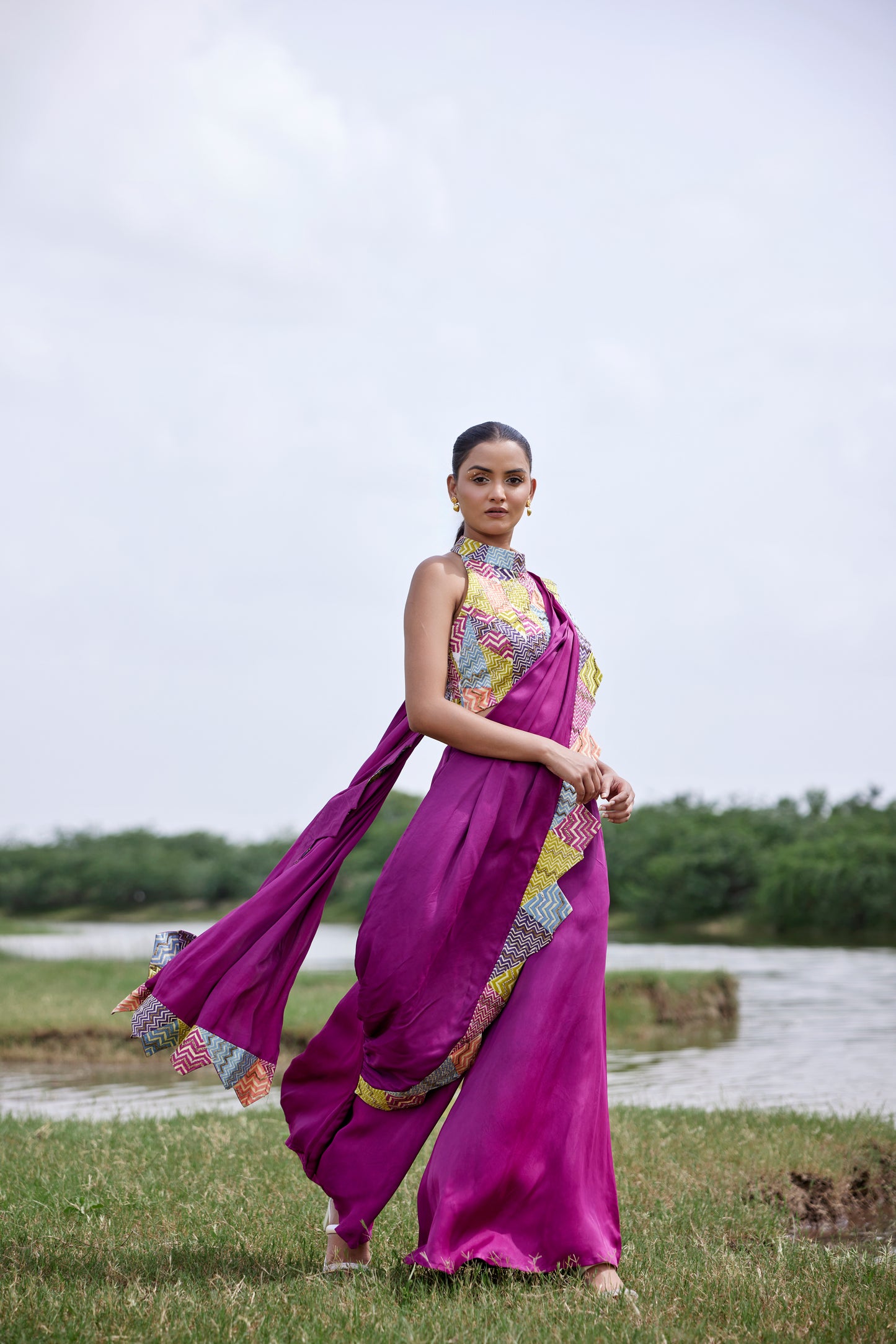 MAGENTA SAREE
