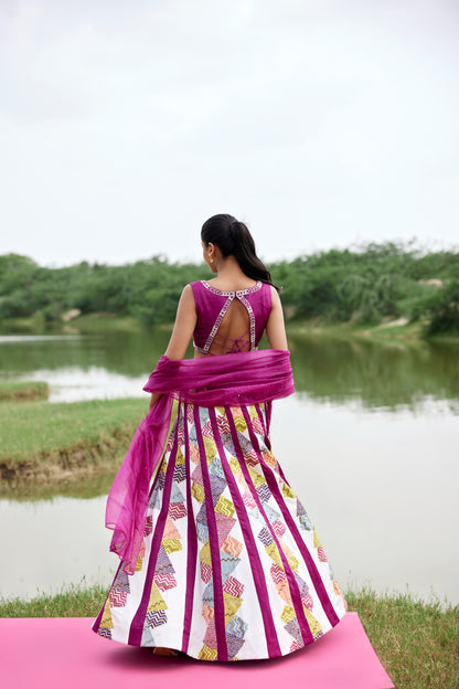 PURPLE LEHANGA