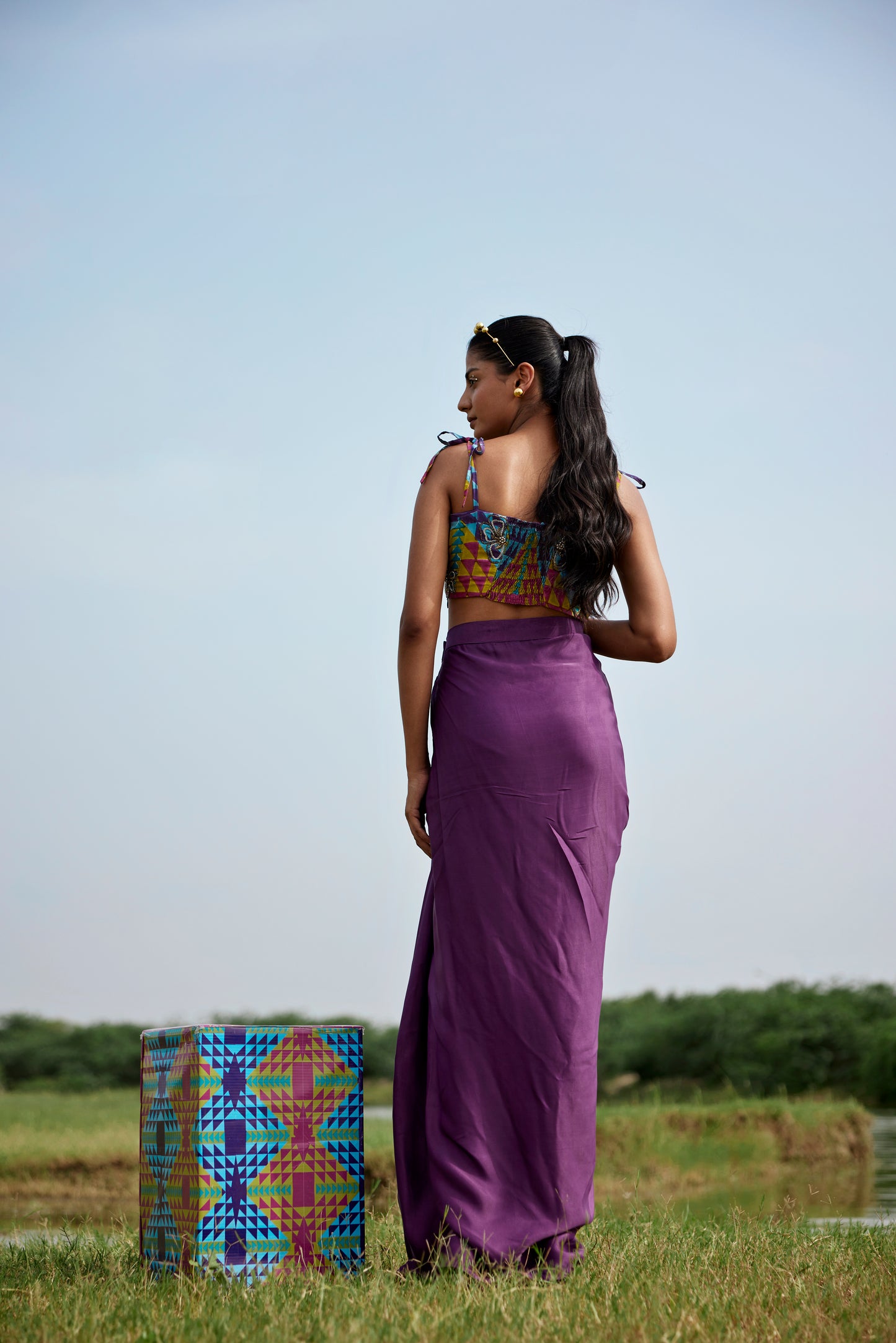 PURPLE SKIRT SET