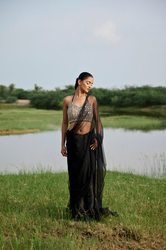 BLACK SAREE