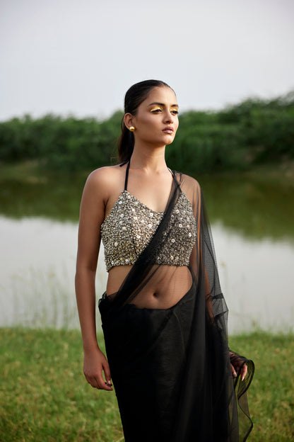 BLACK SAREE