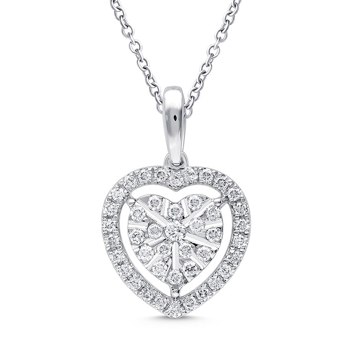 HEART SHAPED DIAMOND PENDANT