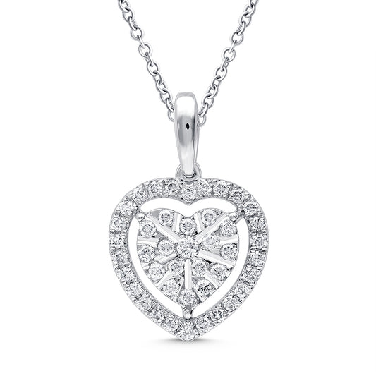 HEART SHAPED DIAMOND PENDANT