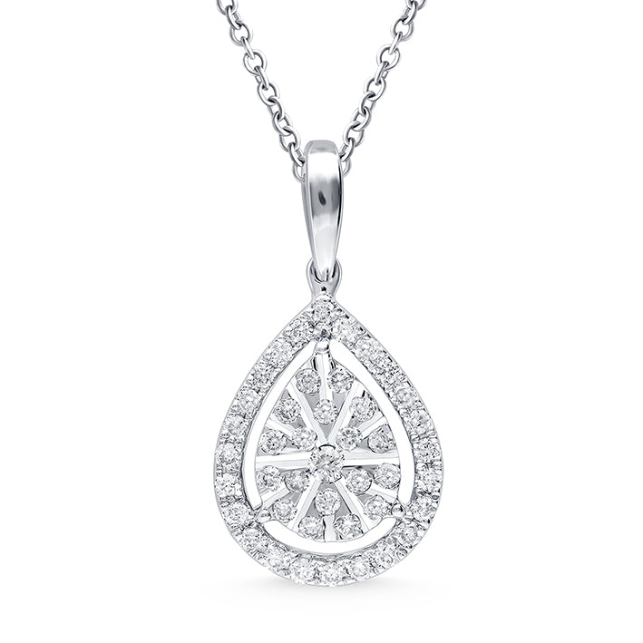 DAINTY DEWDROP DIAMOND PENDANT