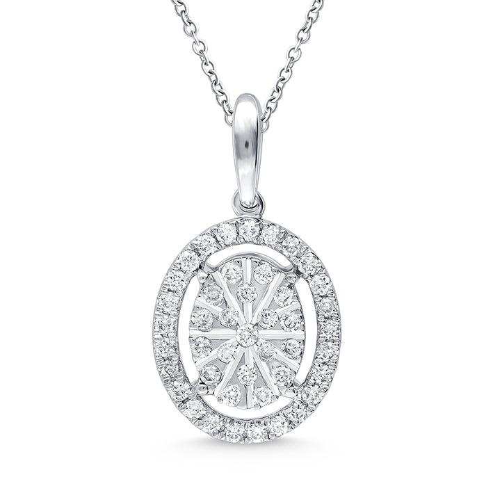 OVAL SHAPED DIAMOND PENDANT