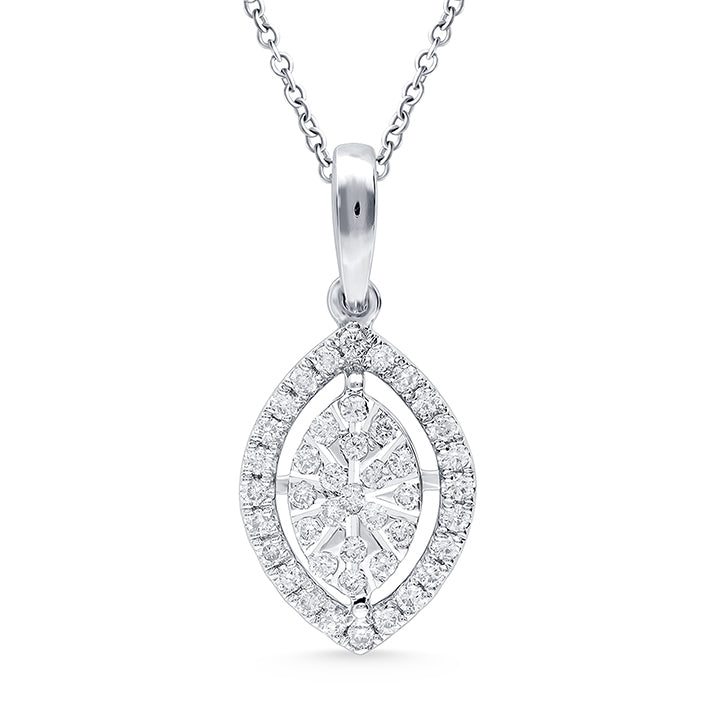 MARQUISE SHAPED DIAMOND PENDANT