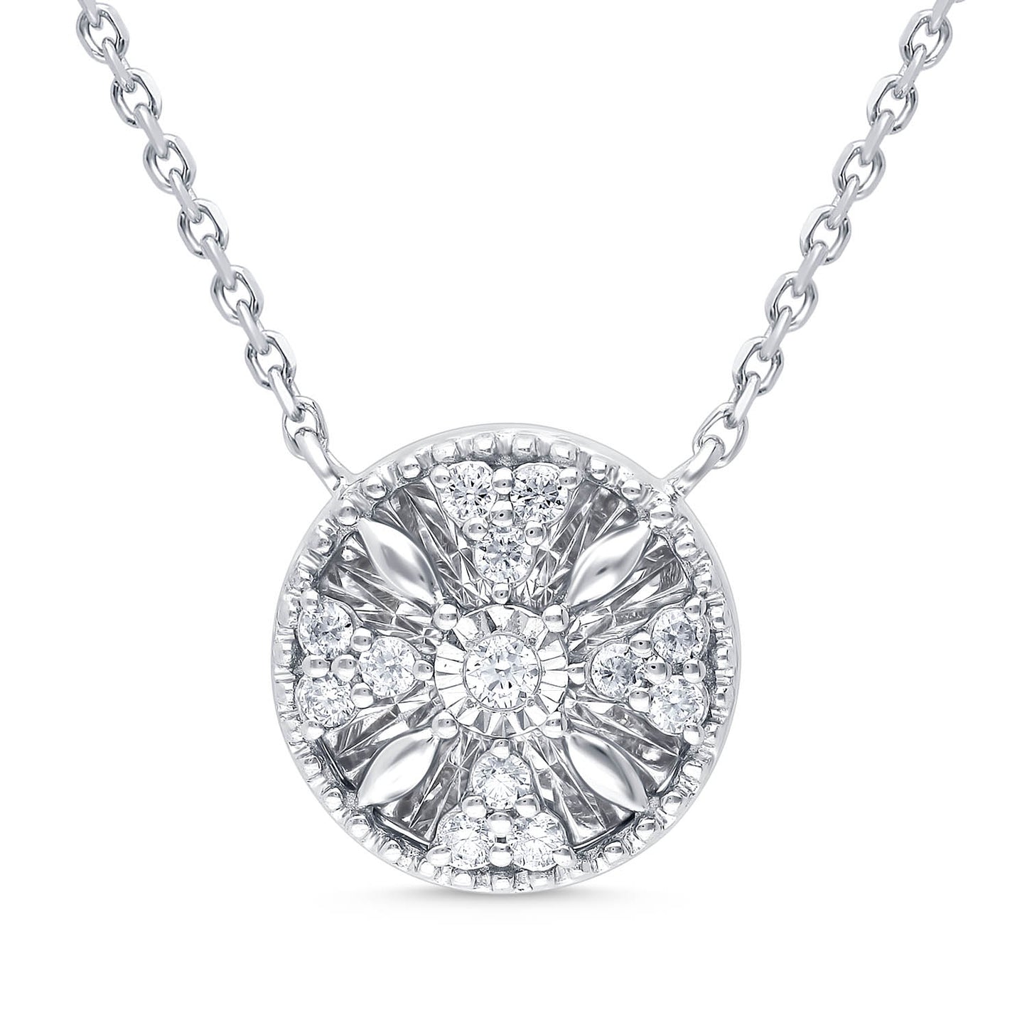 CIRCLE OF BLOOM DIAMOND PENDANT