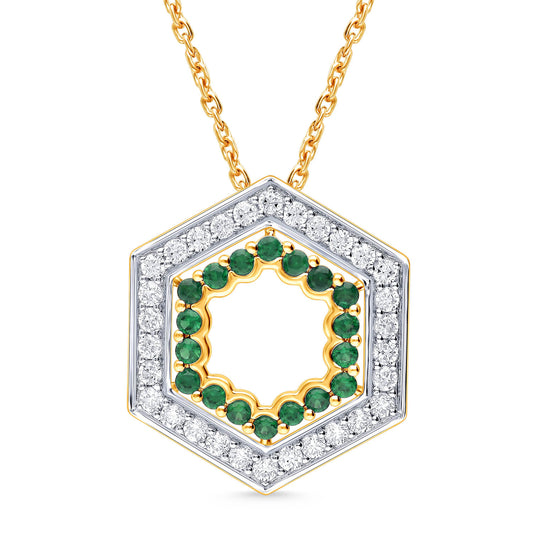 HEXAGONAL DIAMOND PENDANT