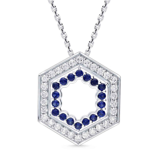 HEXAGONAL  DIAMOND PENDANT