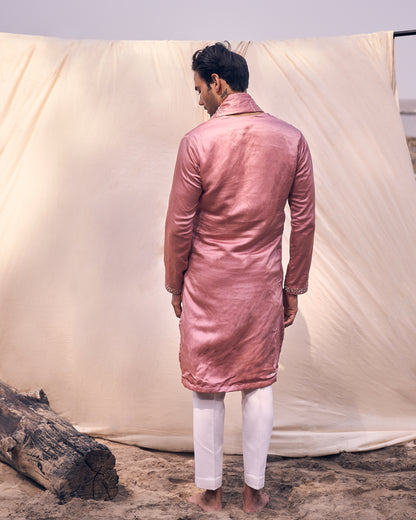 PINK EMBROIDERED KURTA SET WITH DUPATTA