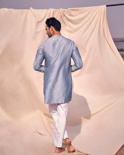 BLUE EMBROIDERY KURTA SET