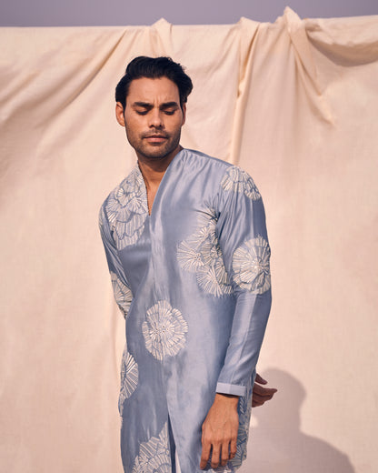 BLUE EMBROIDERY KURTA SET