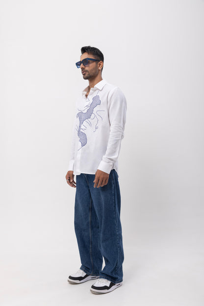 WEB ABSTRACT - HAND EMBROIDERED DESIGNER SHIRT